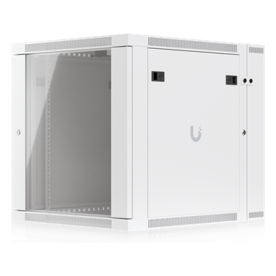 Gabinete Rack 12U / 600×703 mm / Puerta Vidrio Templado / Puerta Trasera Abatible / Paneles Laterales con Llave / Acero SPCC 1.2 mm