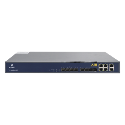 OLT EPON / 4 Puertos PON / 8 Puertos Uplink RJ45+SFP / 256 ONUs / 20 km / Rack 1U