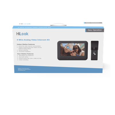 Kit de Videoportero Analógico / Pantalla LCD 7″ / Frente de Calle IP65 / Visión Nocturna IR 2 m (6.6 ft) / Audio Bidireccional / Salida de Relé