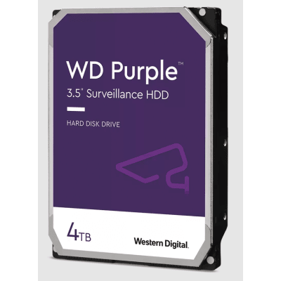 Disco Duro Surveillance / 4 TB / SATA 6 Gb/s / 3.5″ / AllFrame / 180 TB Workload Anual / 64 Cámaras HD / 16 Bays
