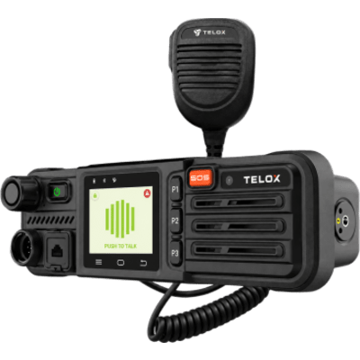 Kit Terminal Vehicular TELOX M3 PoC LTE con Licencia TASSTA T.FLEX 12 meses / SIM YOBI 1GB incluida / Android 12 / Pantalla Táctil 2.0″ / Altavoz 5W / IP54 / GPS